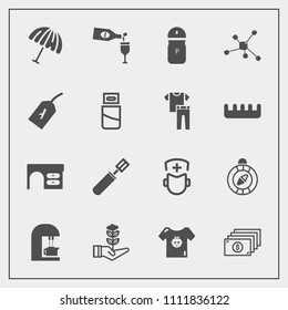 Modern, simple vector icon set with office, weather, tree, coffee, kitchen, finance, alcohol, life, doctor, cafe, cash, food, child, money, nature, east, north, white, glass, baby, direction icons