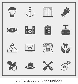 Modern, simple vector icon set with baby, musical, business, kid, boat, medicine, helm, diagnostic, style, air, house, wheel, child, home, infant, healthy, window, paddle, headwear, pacifier icons