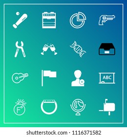 Modern, simple vector icon set on gradient background with background, white, kitchen, map, scale, oven, league, gadget, add, account, person, black, globe, smart, world, member, watch, musical icons
