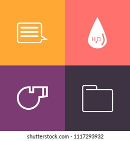 Modern, simple vector icon set on colorful background with element, referee, equipment, office, blank, clean, information, mail, coach, communication, website, send, empty, trainer, game, rain icons