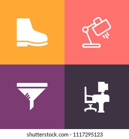 Modern, Simple Vector Icon Set On Colorful Background With Foot, Copy, Workplace, Shoe, Sport, Decoration, Repair, Clean, Notebook, Note, Metal, Decor, Change, Keyboard, Footwear, Dirty, Sign Icons