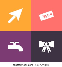 Modern, simple vector icon set on colorful background with airport, celebration, hand, arrow, water, internet, construction, airplane, fashion, tourist, builder, house, tie, supply, pass, travel icons