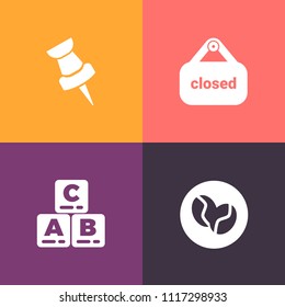 Modern, simple vector icon set on colorful background with red, pin, food, espresso, kid, white, business, play, coffee, beverage, fun, game, sign, mark, childhood, child, location, little, web icons