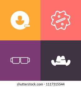 Modern, simple vector icon set on colorful background with modern, promotion, people, remove, clothing, wear, label, summer, user, vision, white, blank, plastic, discount, fashion, tag, business icons