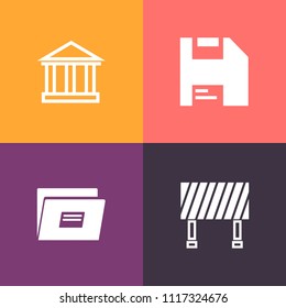 Modern, simple vector icon set on colorful background with europe, blue, sign, background, beach, beautiful, information, santorini, document, paper, summer, white, internet, page, tourism, save icons