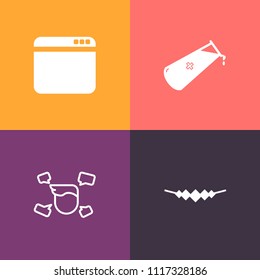 Modern, simple vector icon set on colorful background with science, casual, style, technology, search, chemical, internet, guy, page, sign, man, window, scientific, site, character, graphic, men icons