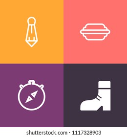Modern, simple vector icon set on colorful background with grilled, direction, suit, food, white, burger, fast, beef, shirt, lettuce, nautical, person, onion, bun, casual, professional, elegance icons