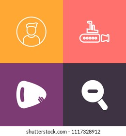 Modern, simple vector icon set on colorful background with nature, musical, boat, graphic, electric, sound, sea, rock, music, social, minimal, internet, profile, avatar, guitar, musician, water icons