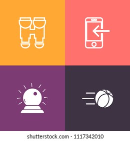 Modern, simple vector icon set on colorful background with kick, magic, cellphone, ball, mobile, fantasy, white, online, goal, travel, game, payment, smart, transfer, flying, zoom, finance, spy icons