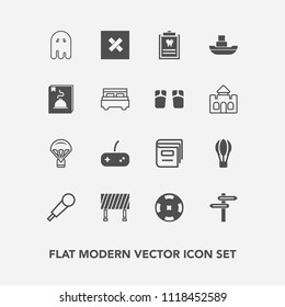 Modern, simple vector icon set with mic, patient, background, transport, music, karaoke, sky, extreme, dentist, traffic, joystick, boat, vessel, money, ghost, ship, street, poker, sound, dental icons