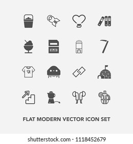 Modern, Simple Vector Icon Set With Hand, Up, Teapot, Hot, Hyperlink, Love, War, Object, Upstairs, Nuclear, Sound, Snow, Downstairs, Falling, Fiction, House, Print, Down, Military, Typography Icons