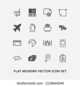 Modern, simple vector icon set with file, coffee, diploma, call, replace, replacement, mobile, mask, office, food, tag, business, sound, debit, technology, label, achievement, modern, device icons