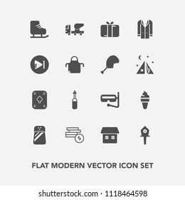 Modern, simple vector icon set with home, sport, coin, mask, snorkel, equipment, money, water, present, mixer, box, cold, winter, sweet, game, cash, cement, salt, spice, gift, construction, tool icons