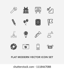 Modern, simple vector icon set with life, security, building, doughnut, musical, internet, repair, room, castle, travel, medieval, message, alarm, equipment, luxury, cake, infographic, jump, web icons