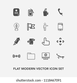 Modern, simple vector icon set with celebration, creative, elegance, identity, paper, inkstone, tool, setting, nation, ink, tie, firework, office, mobile, national, folder, event, festival, seat icons