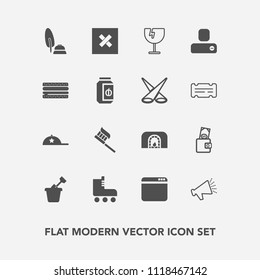 Modern, simple vector icon set with dollar, voice, fireplace, white, glass, internet, sign, skating, sound, christmas, ink, leisure, care, warm, calligraphy, health, loudspeaker, speaker, brush icons