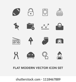 Modern, simple vector icon set with energy, football, industrial, sound, american, fashion, love, clothes, radio, ball, stadium, hand, service, groom, audio, touch, badge, alien, couple, record icons
