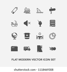 Modern, simple vector icon set with vessel, ship, arrow, map, paper, drink, ambulance, chart, bottle, document, medical, clean, sign, direction, pencil, water, bathroom, hospital, soft, towel icons