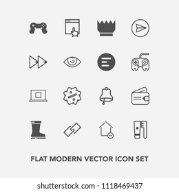 Modern, simple vector icon set with king, music, brush, play, label, communication, health, discount, property, profile, message, purse, leather, finance, money, hyperlink, hygiene, cash, wallet icons