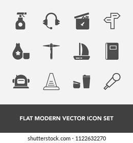 Modern, Simple Vector Icon Set With Arrow, Cup, Coffee, Ball, Toy, Up, Business, Karaoke, Wind, Audio, Equipment, Sake, Mic, Direction, Sound, Japan, Cafe, Astronaut, Bear, Notebook, Speaker Icons