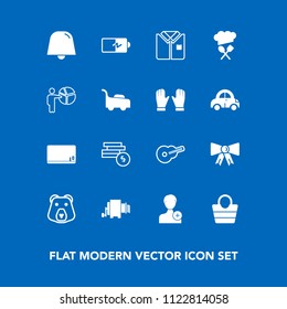 Modern, simple vector icon set on blue background with person, education, money, account, school, add, object, human, suit, chief, cash, sign, white, full, nature, chalk, leather, food, member icons