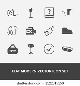 Modern, simple vector icon set with electrical, direction, pub, insulating, bottle, finger, beer, fashion, tape, camera, handle, sign, book, price, old, orchestra, drink, shop, clinic, graphic icons