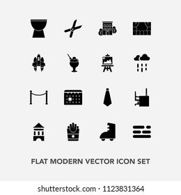 Modern, simple vector icon set with pruning, sweet, tower, layout, office, skating, table, calendar, gardening, template, real, musical, rocket, tie, cream, dessert, desk, fast, snack, space icons