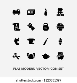 Modern, simple vector icon set with shipping, boat, office, report, newborn, kitchen, graph, raw, technology, foot, clothes, cut, truck, paper, infant, ice, care, tea, chart, delivery, cyborg icons