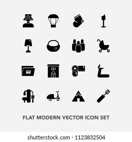 Modern, simple vector icon set with document, photo, white, hot, bike, paper, gym, ride, real, cycle, sport, house, treadmill, clothes, exercise, wine, adventure, camp, business, photography icons