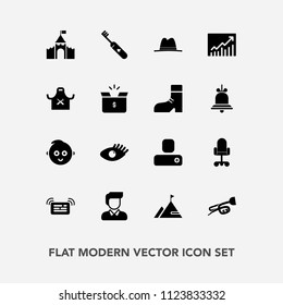 Modern, simple vector icon set with hat, medieval, boy, white, contact, office, music, pack, childhood, health, concept, hygiene, child, business, trumpet, notification, sound, cute, beautiful icons