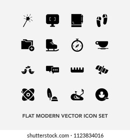 Modern, simple vector icon set with black, fitness, orbit, planet, universe, bike, space, astronomy, bubble, footwear, wand, monitor, station, computer, page, comb, notepad, account, technology icons