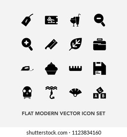 Modern, simple vector icon set with traditional, flight, dessert, fan, work, care, japanese, fiction, ice, space, food, beauty, abc, alien, hair, sweet, cream, cake, zoom, electric, axe, tag icons