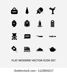 Modern, simple vector icon set with vehicle, sign, sweet, store, gadget, van, fluffy, speech, health, drink, shop, train, powder, kitchen, business, white, ice, toy, restaurant, hot, watch, cute icons