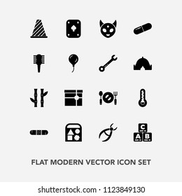 Modern, simple vector icon set with medical, traffic, brush, ball, hair, temperature, dentist, road, beauty, medicine, space, alien, kid, bamboo, game, clinic, drill, bear, sign, background, box icons