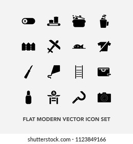 Modern, simple vector icon set with drink, food, photographer, harvesting, agriculture, off, sport, airplane, photo, kitchen, joy, harvest, luggage, japanese, deactivate, photography, japan,  icons