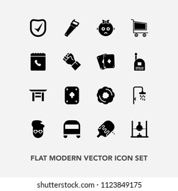 Modern, simple vector icon set with torii, laboratory, sad, transport, poker, security, hipster, ice, travel, fashion, baby, retro, cart, market, phone, dessert, chemistry, work, transportation icons