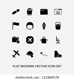 Modern, simple vector icon set with home, dish, waiter, sky, comfortable, document, service, data, paper, kitchen, chef, joy, apron, food, makeup, mascara, kite, pinafore, folder, restaurant icons