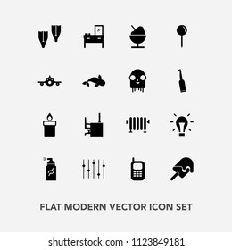 Modern, simple vector icon set with cabinet, wax, food, communication, paint, hot, ice, sweet, cream, icecream, mobile, telephone, graffiti, energy, water, old, abstract, sport, summer, idea icons