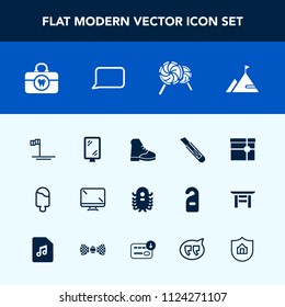 Modern, simple vector icon set with care, baja, sign, sweet, lollipop, hygiene, road, display, protect, box, home, bubble, food, screen, banner, blue, ice, cream, candy, white, alien, beach, ufo icons