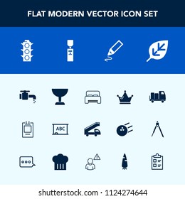 Modern, simple vector icon set with king, bedroom, badge, label, search, transportation, truck, royal, checklist, bathroom, mark, background, tree, leaf, transport, nature, glass, bed, pen, tap icons