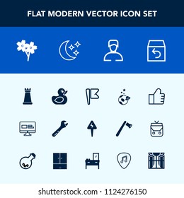 Modern, simple vector icon set with america, delivery, child, blossom, website, spring, return, tool, shipping, order, cherry, play, flower, game, king, duck, spanner, nation, hammer, flag, sign icons
