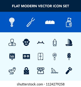 Modern, simple vector icon set with up, purse, extreme, nature, forest, document, furniture, space, home, people, spoon, jump, casette, environment, fork, ship, cabinet, monster, parachuting icons