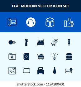 Modern, simple vector icon set with pin, fashion, lock, tie, technology, bowling, phone, security, game, play, edible, service, sack, female, poker, good, file, ball, square, bag, business, car icons
