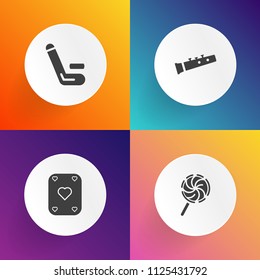 Modern, simple vector icon set on gradient backgrounds with gambling, competitive, gamble, sign, casino, lollipop, cricketer, sports, team, sound, black, dessert, championship, music, swirl, win icons