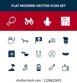 Modern, simple vector icon set with coin, meal, graphic, drink, entrance, wine, machine, fitness, quad, business, food, housework, kettle, dinner, office, japanese, elevator, fashion, finance icons