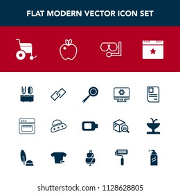 Modern, simple vector icon set with cooking, setting, pan, card, spaceship, grunge, id, energy, web, dinner, link, sea, healthy, organic, space, street, diving, abstract, event, technology, mask icons