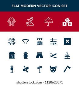 Modern, simple vector icon set with safety, navigation, egypt, parachute, note, protection, template, egyptian, open, parachuting, sound, shop, jump, wear, culture, fire, technology, white, sale icons