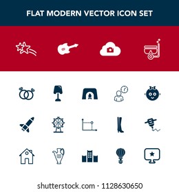 Modern, simple vector icon set with child, eye, lamp, childhood, baby, water, carousel, interior, christmas, fireplace, wheel, london, hour, shiny, photo, diamond, cute, ring, business, park icons