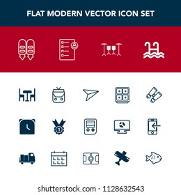 Modern, simple vector icon set with document, white, minute, sign, award, food, job, web, vision, human, table, pool, style, seafood, arrow, leather, technology, hour, sea, finance, bank, object icons