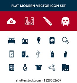 Modern, simple vector icon set with find, web, chart, white, online, hand, fiction, people, paper, cutter, business, brochure, showing, communication, phone, app, sign, cloud, location, mobile icons